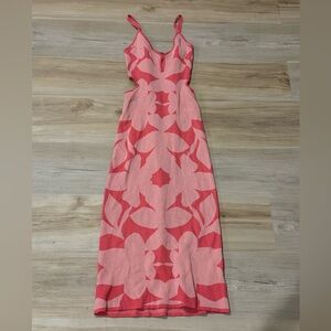 Lulu's Pink and Red Maxi Dress